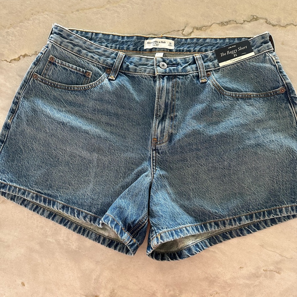 Abercrombie & Fitch Vintage Blue Denim Shorts